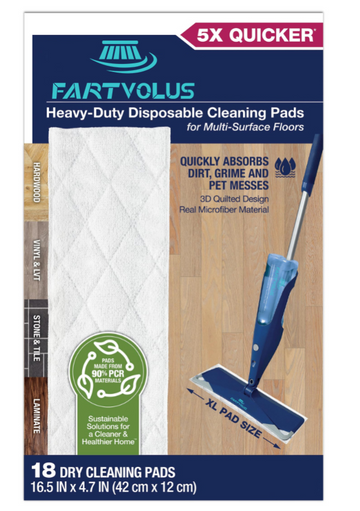 Microfiber Cleaning Pad for Hardwood & Hard Surface Floors - 3 Pack - - Dual Zone Cleaning Design for Faster Cleanup